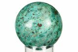 Polished Malachite & Chrysocolla Sphere - Peru #252656-1